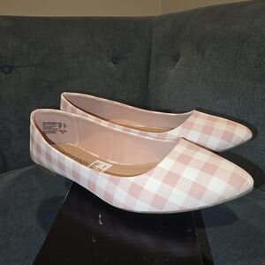 NIB Christian Siriano for Payless pink checkered flats.